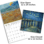 2026 Wall Calendar Art Paintings, 12 Months Wall Calendars, 12" x 24" Opened, Thick Glossy Paper, 2026 Monthly Wall Calendars, Home and Office Organizer