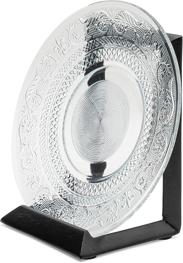 Red Co. 8” Decorative Metal Display Plate Stand and Art Holder Easel in Black Finish