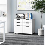 Fesbos 3 Drawer Vertical File Cabinets, Mobile Filling Cabinet with Lock for Legal/Letter Size, Pre-Built Office Storage File Cabinet with Wheels Under Desk - Fully Assembled