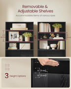 VASAGLE Custos Collection - Bookshelf, 6-Tier Bookcase, Book Shelf, Open Storage Shelf, 9.4 x 31.5 x 63.3 Inches, for Living Room, Home Office, Dining Room, Ebony Black ULBC412B01
