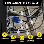 Wrap-It Storage Cable Labels, Mini, White (60 Pack) - Cord and Wire Tags for Cable Management and Organizer for Electronics, Computers and More