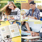 feela 8 Pack Soft Cover Journal Bulk, Notebooks College Ruled for Work, Lined Travel Journal for Women Men, Note Taking Notebook School Supplies Business Writing, 8.2” x 5.5”, A5, Lemon Yellow