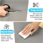 Songrey Non-Adhesive Drawer and Shelf Liner, Non Slip Cabinet Liners, Protect Kitchen Cupboard, Bathroom Drawers, Breathable, Thick Strong Grip mat (23.6IN x 20FT, Cream)