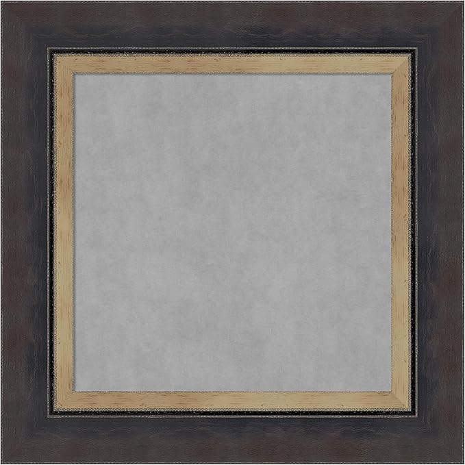 Amanti Art Black Framed Magnetic Board 17x17 X-Small Vision Board for use with Magnets, 100% Metal Sheet to Display Items as Office Decor or for Home Organization in mudroom, Kitchen or Kids Room
