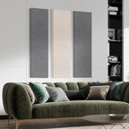 UMIACOUSTICS 2 PCS Fiberglass Acoustic Panels, 48x12x2 Inches Sound Absorbing Panels, Sound Proof Panels for Studios, Office, Home Theater. (Linen)