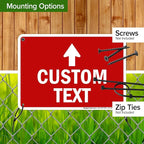Custom Arrow,Custom Directional Sign, Up Arrow,7x10 Inches, 55 mil thick HDPE (high density polyethylene) Made in USA by My Sign Center