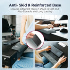 EdgeRest PostureUp L-Shaped Memory Foam Wrist Rest, Ergonomic Elbow and Forearm Support for Desk, Non-Slip Universal Fit, Light Gray