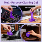 Car Cleaning Gel Reusable(Lavender Scent) 2Pack - Dust Cleaning Putty Keyboard Slime for Car Interior Air Vent Cleaner, Auto Detailing Tools Accessories, Christmas Stocking Stuffers for Men Women