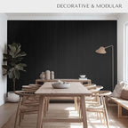 VIVELDA Large Bulletin Board 48"x36" - Office Wall Organizer to Replace your Old Cork Boards for Walls for Office Decor - 12-pack Felt Wall Panels for Use in Home Office Decor, Classroom Decor (Black)