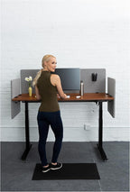 Stand Up Desk Store ReFocus Clamp-on Acoustic Desk Divider Privacy Panel That Reduces Noise and Visual Distractions (Cool Gray, 59" X 23.6")