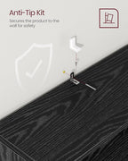 VASAGLE Custos Collection - Bookshelf, 5-Tier Bookcase, Book Shelf, Open Storage Shelf, 9.4 x 30 x 52.8 Inches, for Living Room, Home Office, Dinning Room, Ebony Black ULBC175T56