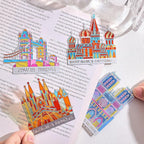 4pcs Metal Bookmarks with Transparent Design, Cute Book Marks for Readers, Aesthetic Book Markers for Kids, Teens, Teachers, Students, Book Accessories Gifts for Book Lovers, Reading Women and Men