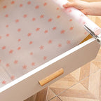 Cherry Blossom Shelf Liner - Non-Adhesive Drawer & Cabinet Liner, Non-Slip Waterproof Kitchen Shelf Paper,Pink Decorative Floral Refrigerator Liner, Easy to Cut & Clean