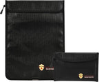 2 Pcs Fireproof Waterproof Document Bag(2000℉) – Fire & Waterproof Money Pouchfor for Cash w/Zipper – Safe Storage for A4/A5 Documents Holder, File, Cash, Jewelry, Passport, Tablet, Laptop