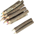 BSIRI Professional Coloring Pencils Assorted-Stick Twig Outdoor Colored Wooden Pencil Tree for Child Camping Decorations Color Wood, Colored Pencils Wedding Decorations (3 Inch Long)