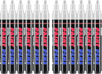 Craiiby White Paint Pens Paint Markers - 12 Pack Permanent Quick Dry Waterproof Marker Pens for Rocks Wood Fabric Plastic Canvas Glass Mugs Metal Tire Stone