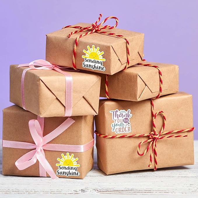 500pcs Thank You Stickers - Handmade, Happy Mail, Boutique Packaging, Purchase Roll
