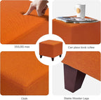 Edeco Ottoman with Square Cube Design, 16 Inch Footstools and Ottomans Small, Large Load Capacity, Square Foot Rest Ottoman for Living Room