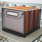 SETTFRFE Letter Size Metal Mesh Hanging File Folder Organizer Crate Basket, Black
