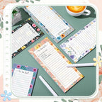 Censen 10 Pack 500 Sheets To Do List Notes Daily Checklist Notepads with 50 Sheets Each Undated Color Memo Pad Block Shopping List Pad Weekly Plan Notepad Organizer Planners(Flower Color,Lined)
