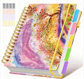 Hardcover Spiral Notebook journal with Removable Dividers Tabs, 300 Pages 5 Subject Notebook College Ruled, 100GMS Notebooks for Work School Note taking,Lined Journal for Women,Autumn Tree