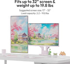 Pixio PS1D Wave Pink Dual Monitor Arm Stand Desk Mount - Fits up to 32 inches Monitors and up to 19.8lbs. VESA Compatibility and Integrated Cable Management
