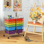 Giantex 12 Drawer Rolling Storage Cart Tools Scrapbook Paper Office School Organizer