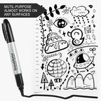 Dabo&Shobo Permanent Markers Jumbo Size, 40 Count, Bullet Tip, Large Black Permanent Markers Set