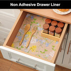 Cooyes Shelf Liner – Premium Non-Adhesive Cabinet & Drawer Liner for Kitchen – Waterproof Shelf Paper with Modern Pattern – Durable EVA Cabinet Mat – Easy to Cut （24" W x 240" L）
