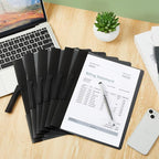Maitys 25 Pack Durable Clear Report Covers with Rotary Clip 11 x 9 in Letter Size Presentation Folders Transparent Front Cover Portfolio Folder Resume Folder Interview Report Folders (Black)