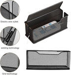 Yomjarl Cable Management Box,Desk Cable Organizer Box,No Installation Wire Cord Box Hider,Metal Mesh Cord Holder for Desk TV Computer USB Hub System to Cover and Hide & Power Strips & Cords