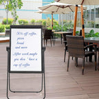 DexBoard U-Stand Whiteboard Easel-36x24 inches Double Sided Magnetic Dry Erase Board Easel, Height Adjustable & 360 Degree Rotating White Board, Black