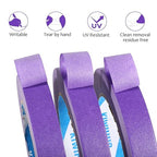 KIWIHUB Purple Painters Tape,1" x 60 Yards x 5 Rolls (300 Yards Total) - 14 Day Easy Removal Decorative Masking Tape for Painting,Labeling,DIY Crafting,Decoration and School Projects