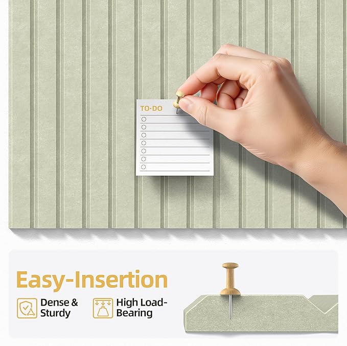 Large Cork Board for Wall 48" x 60" Sage Bulletin Board with Safe Removable Adhesive Squares for Pictures Photos, Alternative CorkBoard Felt Pin Boards Tiles for Office Classroom Wall Decor - 20 Pack