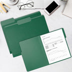 Color File Folders, 1/3-Cut Tabs, Letter Size, Assorted Colors Organizer File Folders for School Home Office Business (120, Assorted Colors)