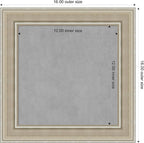 Amanti Art Silver Framed Magnetic Board 16x16 X-Small Vision Board for use with Magnets, 100% Metal Sheet to Display Items as Office Decor or for Home Organization in mudroom, Kitchen or Kids Room