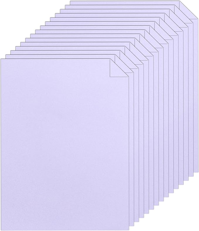 Silunkia 28 Sheets Purple Cardstock 8.5 x 11 Certificates Paper, 250gsm/92lb Heavyweight Lavender Card Stock for DIY Cards Making, Birthday Decorations, Greeting Cards, Wedding Invitations
