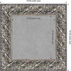 Amanti Art Silver Framed Magnetic Board 18x18 X-Small Vision Board for use with Magnets, 100% Metal Sheet to Display Items as Office Decor or for Home Organization in mudroom, Kitchen or Kids Room