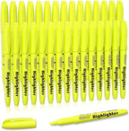 Shuttle Art Yellow Highlighters, 30 Pack Highlighters Bright Colors, Chisel Tip Dry-Quickly Non-Toxic Highlighter markers for Adults Kids Highlighting in Home School Office