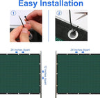 Green 8' x 44' Fence Privacy Screen Commercial Outdoor Backyard Shade Windscreen Mesh Fabric