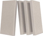 UMIACOUSTICS 4 PCS Acoustic Panels with Hanging Brackets, 2” Thick Fiberglass Sound Proof Panels Removable for Studios, Office, Home Theater Wall- Linen