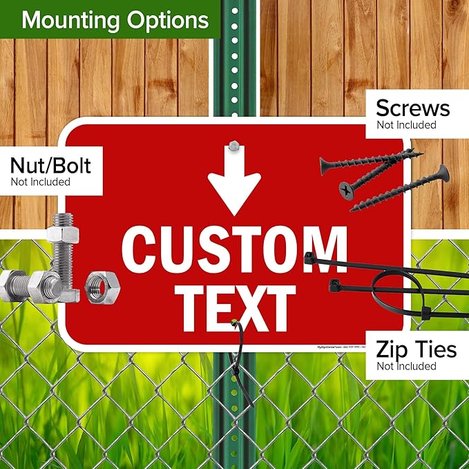 Custom Arrow,Custom Directional Sign, Down Arrow,12x18 Inches, Rust Free .063 Aluminum, Fade Resistant, Made in USA by My Sign Center