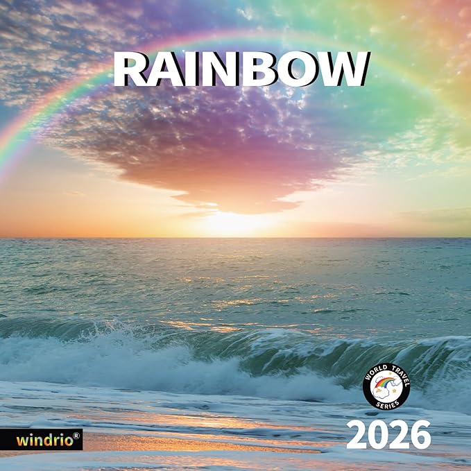 2026 Wall Calendar,Calendar 2026, November 2025 - December 2026, Wall Calendar Rainbow, 12" x 24" Opened,Full Page Months Thick & Sturdy Paper for Calendar Organizing & Planning
