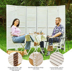 Room Dividers and Folding Privacy Screens, Wood Louvered Separators Divider Wall for Home Office Bedroom - 6 Panels, 67 * 90inch (White-Washed)