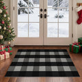 GENIMO Checkered Rug 3x5 Ft Black and White Outdoor Rug Buffalo Plaid Rugs Mat Fall Doormats Washable Rug for Front Porch Decor Indoor Entrance Patio Balcony Entryway