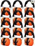 Copkim 12 Pcs Hearing Protection Ear Muffs NRR 28dB Noise Reduction Headphones Shooting Ear Protection Earmuffs (Orange)