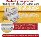 ChtepTamper 100 Pieces Total Transfer Tamper-Evident Stickers Security Labels Great for Goods Shipping,Exchange of Agency Files, Privacy Protection or More(Serial Number 0.8 * 2.4inches White)