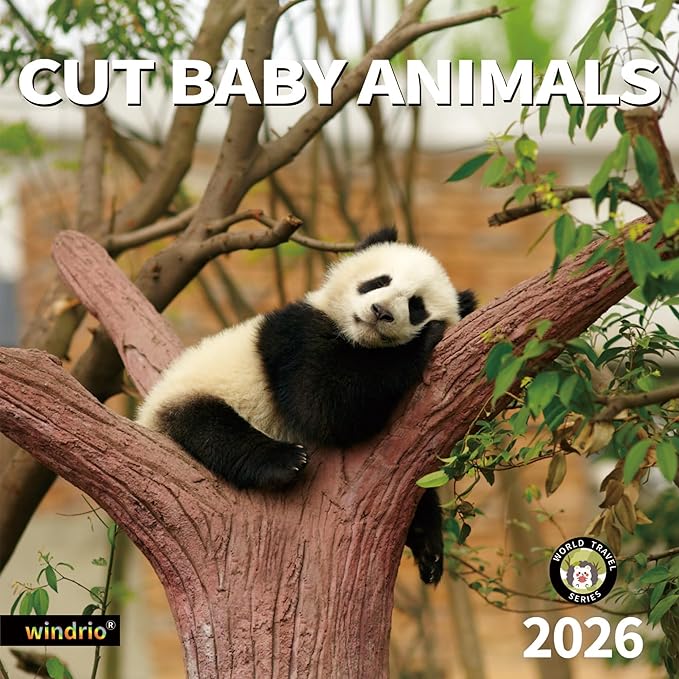 2026 Wall Calendar,Calendar 2026, November 2025 - December 2026, Wall Calendar Baby Animals, 12" x 24" Opened,Full Page Months Thick & Sturdy Paper for Calendar Organizing & Planning