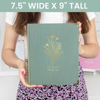 bloom daily planners 2026 Hardcover Calendar Year Goal & Vision Planner (January to December) - Monthly & Weekly Agenda Organizer - 7.5" x 9" - Green Linen