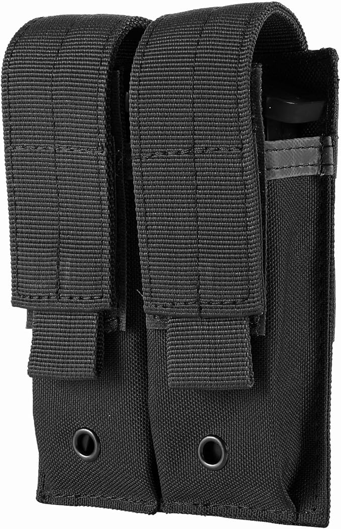 Tactical Single/Double Pistol Mag Pouch Outdoor Molle Open-Top Magazine Pouch for Glock M1911 92F